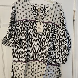 Hatley Black and White Patterned Tunic